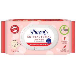 Pureen Antibacterial Baby Wipes 70Pcs