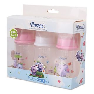 Pureen BPAFree Feedingbottle 3Pack 4oz 0+month (3494)