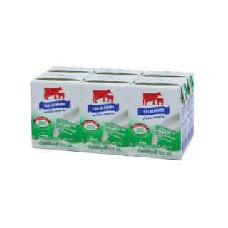 Thai Denmark UHT Milk Sweet 125ml. Pack 6