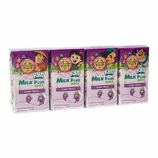 KUN Milk Plus Juice Grape Flavor 110ml*24