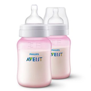 Avent Anti-colic 2Pack 1+ Month 9oz/260ml (Pink) SCF814/27