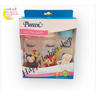 Pureen Ultra Soft  250ml 3Pack M (3 Months+) 8oz*3 (013234)