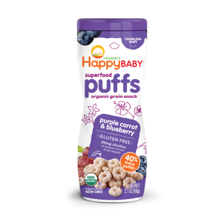 Happy Organic Puffs Purple Carrot & Blueberry 60g