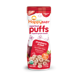Happy Organic Puffs Strawberry Beet 60g
