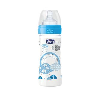 Chicco Micro Feeding Bottle 2+month 250ml Blue