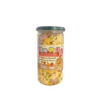 BabyFood Snack Begine Rice Puffs Apl Bro Stra 