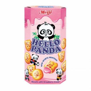Meiji Hello Panda Biscuits With Strawberry Flavoured Filling 50g