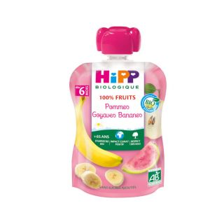 Baby Food Punch Hipp Bio Pommes Goyaues Banane 6m+