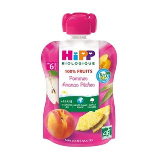 Baby Food Punch Hipp Bio Pommes Ananas Peches 6m+