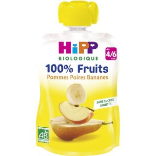 Baby Food Punch Hipp Bio Pommes Poires Bananes 4-6m+
