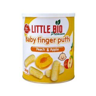 BabyFood Snack Little Bio Finger Puffs Peach&Apple