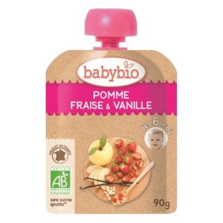 Baby Food Punch Babybio Pomme Fraise Vanille 6m+