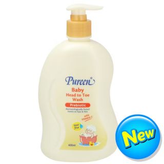 Bath Bath Pureen Baby Head to Toe Wash Prebiotic 400ml