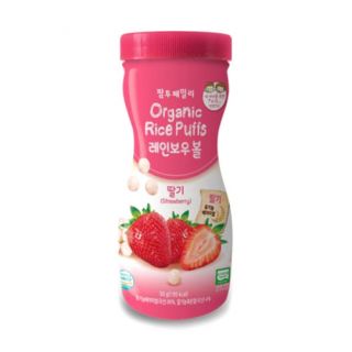 Korea Farm To Family Org Rice Puffs Rainbow Ball Strawberry