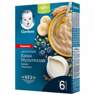 BabyFood Cereal Gerber Banana Blueberry 180g