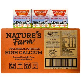 Milk Shake Nature's Farm Full Cream Hight Calcium 150mlx4-01