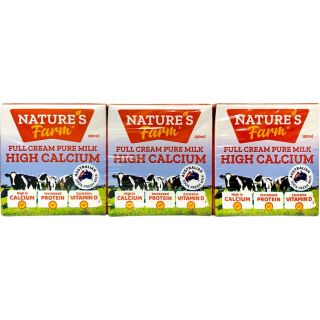 Milk Shake Nature's Farm Full Cream Hight Calcium 150mlx4