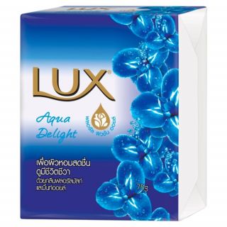 Lux Bar Soap Aqua Delight Floral Fusion Oil Blue Color 75 g Pack 4